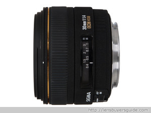 Sigma 30mm f/1.4 EX DC HSM lens