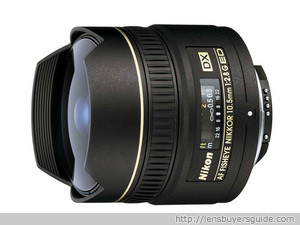 Nikkor 10.5mm FISHEYE f/2.8G ED AF DX lens