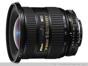 Nikkor 18-35mm f/3.5-4.5D IF-ED AF lens
