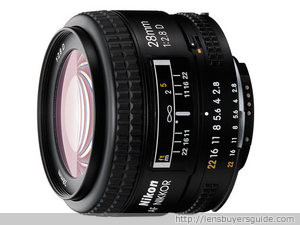 Nikkor 28mm f/2.8D AF lens