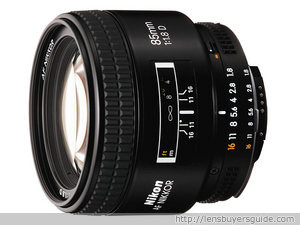 Nikkor 85mm f/1.8D AF lens