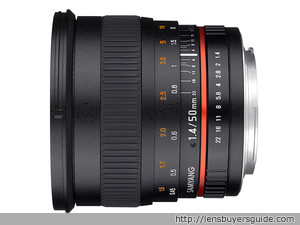 Samyang 50mm f/1.4 AS UMC lens