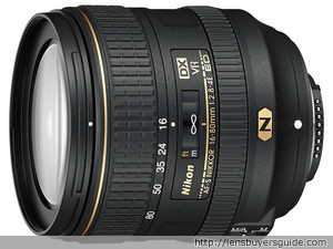 Nikkor 16-80mm f/2.8-4E ED AF-S DX VR lens