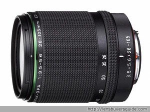 Pentax smc HD D FA 28-105mm f/3.5-5.6 ED DC WR lens