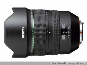 Pentax smc HD D FA 15-30mm f/2.8 ED SDM WR lens