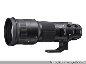 Sigma 500mm f/4 DG OS HSM S lens