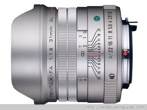 Pentax smc FA 31mm f/1.8 AL Limited lens
