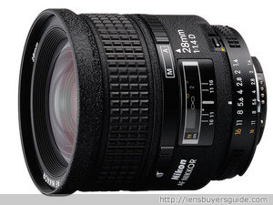 Nikkor 28mm f/1.4D AF lens