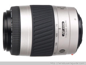 Minolta AF 70-210mm f/4.5-5.6 II lens reviews, specification 