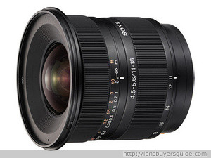 Sony DT 11-18mm f/4.5-5.6 Super Wide Zoom Lens lens