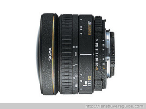 Sigma 8mm f/4 EX DG CIRCULAR FISHEYE 鏡頭評語, 技術規格, 配件