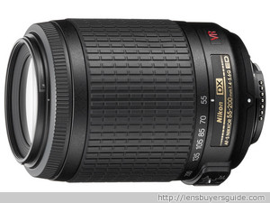 Nikkor 55-200mm f/4-5.6G IF-ED AF-S DX VR lens