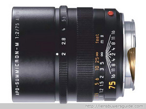 Leica APO-SUMMICRON-M 75mm f/2 ASPH lens
