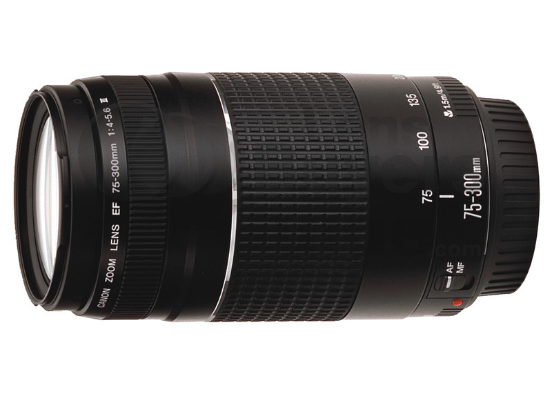 Canon EF 75-300mm f/4.0-5.6 III lens accessories reviews, specification