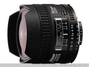 Nikkor 16mm FISHEYE f2.8D AF lens