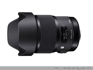 Sigma 20mm f/1.4 DG HSM A lens