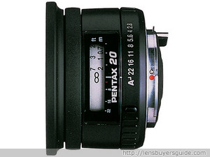 Pentax smc FA 20mm f/2.8 lens