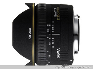 Sigma 15mm f/2.8 EX DG DIAGONAL FISHEYE lens